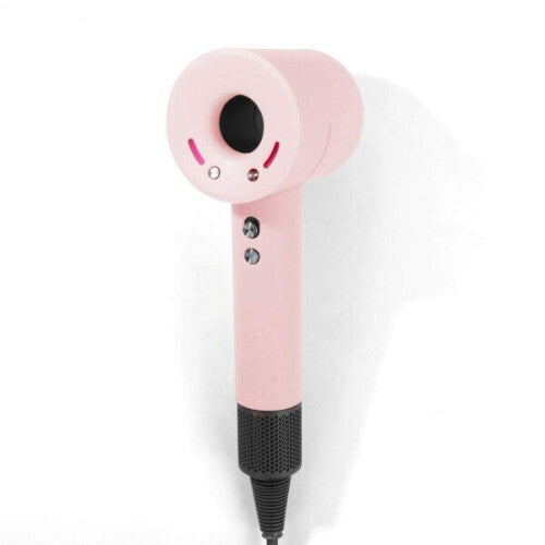 (Pink cover) Hair Dryer Case Washable Anti-Scratch Dust-Proof Travel Protective Silicone Case Cover