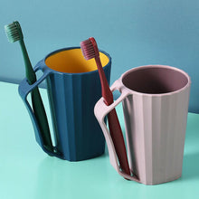 (PINK) Creative Plastic Toothbrush Cup Mouthwash Cup Couple Type Household Bathroom Toothbrush Cup Water Cup