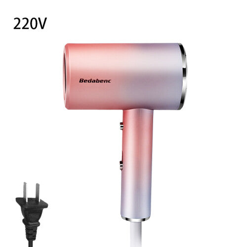 (Pink) Hair Dryer Tshaped Fashionable Pink Purple Gradient Highpower Household 220v