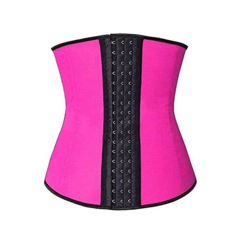 (Pink, L/XL) Slimming Rubber Body Shaper For Women Shapewear Waist Trainer