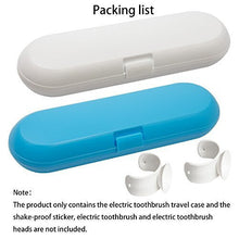 Plastic Electric Toothbrush Travel Case for Oral-B Pro Series, 2 Packs (Blue&White)