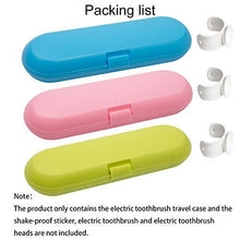 Plastic Electric Toothbrush Travel Case for Oral-B Pro Series, 3 Packs (Blue&Pink&Green)