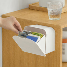 Plastic PS Wall Mounted Storage Box Sanitary Napkin Cosmetics Multi- Flap Grid Sealed Storage Box A