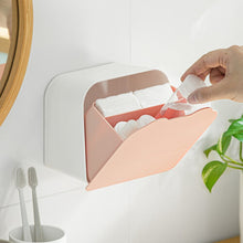 Plastic PS Wall Mounted Storage Box Sanitary Napkin Cosmetics Multi- Flap Grid Sealed Storage Box A