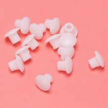 Plastic Round Shaped Cover Screw Cap Lid White 100Pcs for 5mm Dia Hole