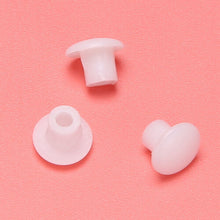 Plastic Round Shaped Cover Screw Cap Lid White 100Pcs for 5mm Dia Hole