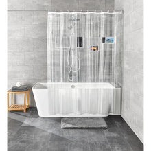 Pocket Shower Curtain, PEVA, Clear, 180 x 200 cm