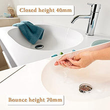 Pop Up Bath Plug, Universal Sink Plug 66mm Push Stopper with 28mm Bouncing Core Metal Sink Plug for Bath Bathroom Kitchen Sewers Sink