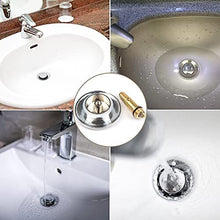 Pop Up Bath Plug, Universal Sink Plug 66mm Push Stopper with 28mm Bouncing Core Metal Sink Plug for Bath Bathroom Kitchen Sewers Sink