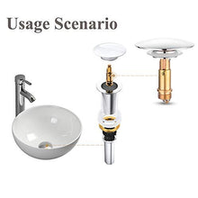 Pop Up Click Clack Sprung Plug Stopper ,Bathroom Basin Sink Drain Plug Stopper ,Waste Push Button Brass Slotted Plug for Washbasin Kitchen Bathroom