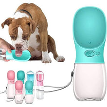 Portable 550ml Dog Pet Water Bottle - Travel Puppy Water Dispenser - Leak Proof Outdoor Drinking Mug Cup