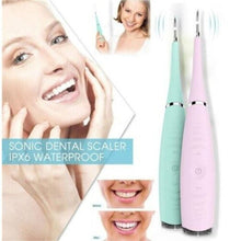 Portable Electric Sonic Tooth Cleaner Multi-Function Toothbrush Tooth Calculus Remover Whiten Teeth- Blue