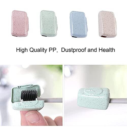 Portable Toothbrush Head Case, 16 Pieces Travel Toothbrush Head Covers, Hygienic Toothbrush Head Covers, for Home Outdoor Camping Hiking