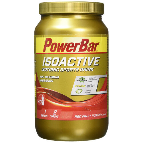 Powerbar Isoactive Isotonisches Sportgetränk (5 Elektrolyte und C2max Dual Source Carb Mix) Red Fruit Punch, 1.320g