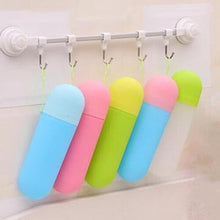 Practical Organizer Travel Camping Bath Toothbrush Toothpaste Holder Cover Protect Case Box Water Cup Transparent & Green