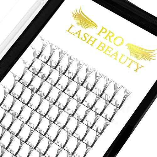 Pre Made Fan Eyelash Extensions 6D-C-0.10-12 Long Stem Pre Fanned Russian Volume Lashes 0.07 0.10 Premade Fans Eyelash Extension C D curl Lash