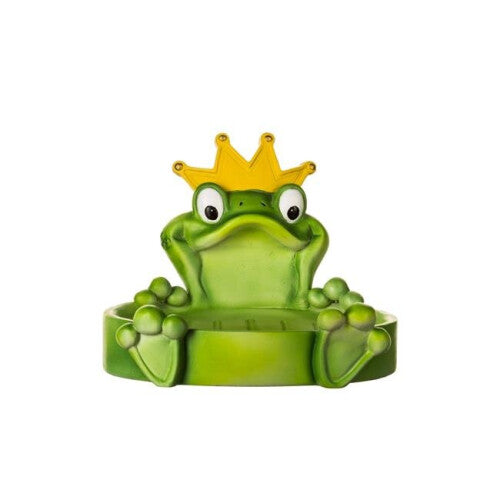 Princess Camryn Frog Soap Dish & Trinket Holder, Green & Yellow