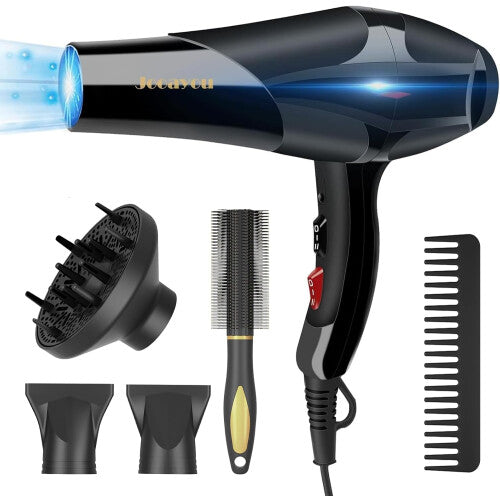 Professional Hair Dryer, Ionic Hair Dryer, Fast Drying with Diffuser