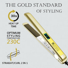 Professional Hair Straighteners Irons Golden Digital LCD Display