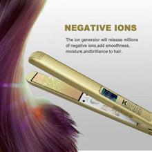 Professional Hair Straighteners Irons Golden Digital LCD Display