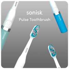 Pulse | Battery Powered Electric Toothbrush | Portable Travel Size with Antimicrobial Sonic Technology | 1x Battery, 2X Brush Heads, 1x Travel Case