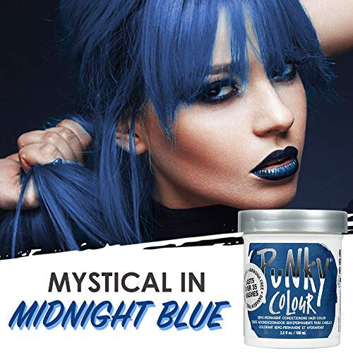 Punky Midnight Blue Semi Permanent Conditioning Hair Color, 3.5oz