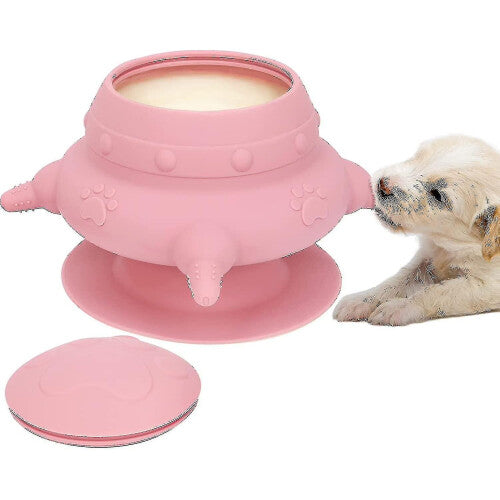 Puppy Feeder Milk Bowl For Nursing Puppy, 4 Teats Puppy Bottles For Multiple Puppies, 240ml Doggie Bubble Feeder