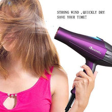 (Purple) Professional Ionic Hair Dryer 2100W 3 Heat Levels 2 Speed Settings Low Noise Far Infrared AC Motor With Hair Diffuser/Nozzle/Comb/UK Plug