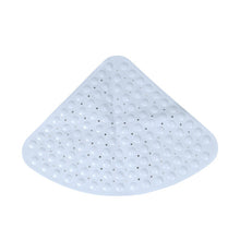 PVC Corner Shower Mat Large Triangle Non Slip With Suction Bath Mat