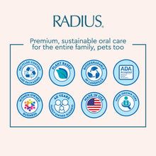 Radius Toothbrush Flex Brush BPA Free & ADA Accepted Designed to Improve Gum Health & Reduce Gum Issues - Right Hand - Lime White - Pack of