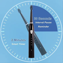 Rechargeable Electric Sonic Toothbrush for Adults Teens with 5 Modes 2 Mins Timer and 4 Duponts Toothbrush Heads, 4 Hours Charge Last 30 Days