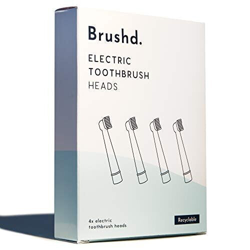 Recyclable Electric toothrbush Heads - Compatible with Oral B 4-Pack, Standard Bristles. Free Recycling