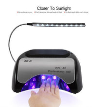 (Red  EU Plug) 48W LED + CCFL Nail Lamp Gel Dryer Curing Machine for Fingernail & Toenail