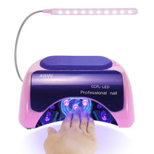 (Red  EU Plug) 48W LED + CCFL Nail Lamp Gel Dryer Curing Machine for Fingernail & Toenail