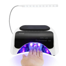 (Red  EU Plug) 48W LED + CCFL Nail Lamp Gel Dryer Curing Machine for Fingernail & Toenail