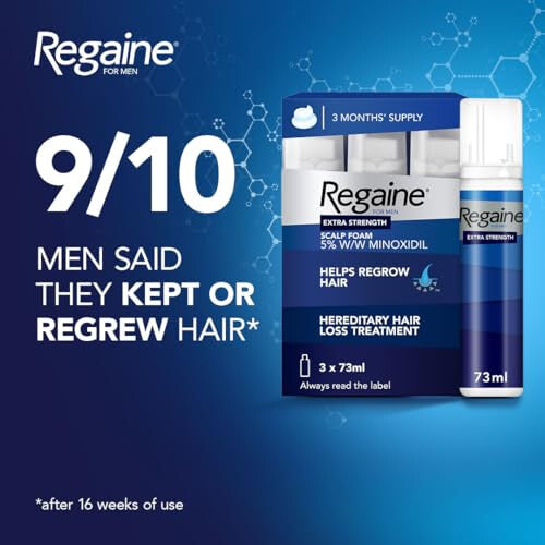 Regaine For Men Hair Regrowth Foam 3 x 73ml (Packing May Vary)