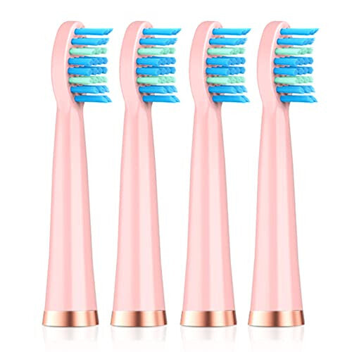 Replacement Toothbrush Heads, 4 Pack Standard Brush Heads Compatible with COU008 M305 Electric Toothbrushes, Superior Cleaning and Plaque Removal