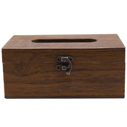 Retro Natural Wooden Tissue Box Toilet Paper Cover Case Napkin Holder Home Car Tissue Paper Napkin Case