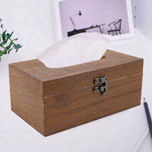 Retro Natural Wooden Tissue Box Toilet Paper Cover Case Napkin Holder Home Car Tissue Paper Napkin Case