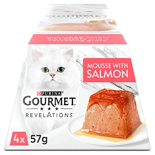 Revelations Salmon in Gravy Wet Cat Food 4x57g, Pack of 6