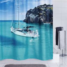 RIDDER Bathroom Shower Curtain Sailboat Washable 180x200cm Modern Water-proof