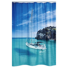 RIDDER Bathroom Shower Curtain Sailboat Washable 180x200cm Modern Water-proof