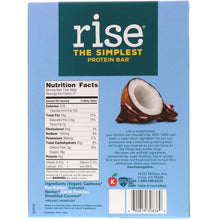 Rise Bar, THE SIMPLEST PROTEIN BAR, Chocolatey Coconut, 12 Bars, 2.1 oz (60 g) Each