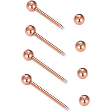 Rose Gold styles1PC Tongue Piercing Titanium Plated  1.2mm 14mm 3mm