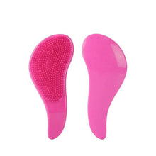 (rose) Portable Magic Handle Hair Comb Anti Static Massage Edge Brush