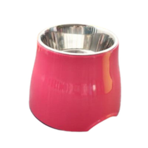 (Rose Red, 16x8.5cM) Feeder Drinking Bowls for Dogs Cats Pet