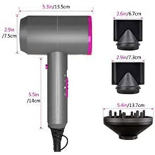 (Rose Red) 2000W Quick Dry Negative Ion Blow Dryer Constant Temperature Hair Dryer with Diffuser Hair Dryer with 2 Speeds, 3 Heat and Cool Buttons