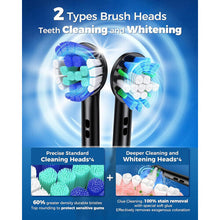 Rotating Electric Toothbrush with Travel Case, 4 Modes Deep Cleaning Electric Toothbrush, 8 Brush Heads