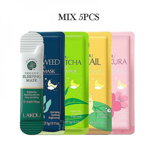 Sakura Seaweed Centella Snail Collagen Sleeping Mask Individual Packaging Nourishing Skin Repair Skin Barrier Face Mask