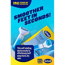 Scholl Velvet Smooth Electric Foot File Pedicure Hard Skin Remover with Extra Cracked Heel Roller Refill